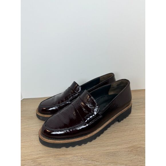 Paul Green Women's Size 6 Brown Natasha Crinkled Leather Slip On Loafers Shoes - Picture 3 of 8